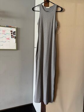 Sleeveless Gray Maxi Tank Dress by Hearts&Hips